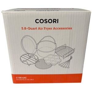 COSORI 5.8-Quart Air Fryer Accessories 6-Piece Set C158-6AC Fits 5.3qt-5.8qt